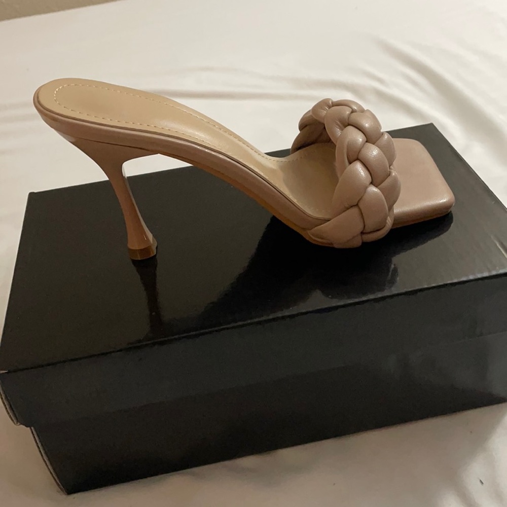 Cream mule heels